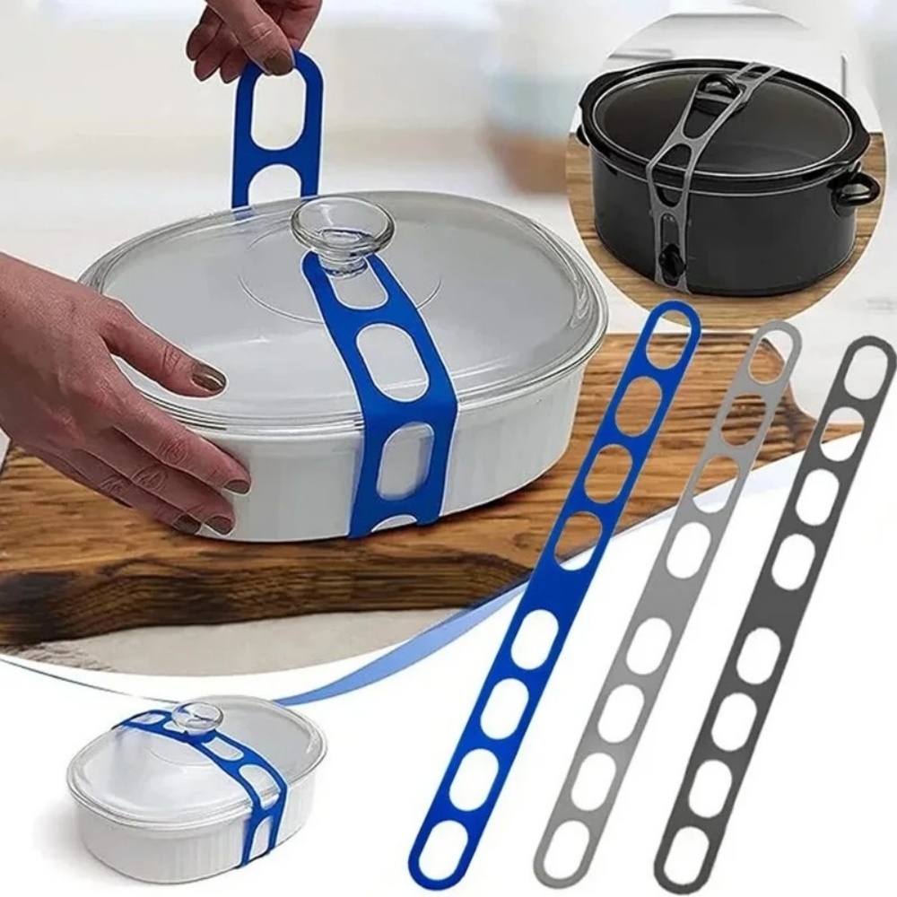 Camping Cooking Organizer - حزام سيليكون مرن قابل لإعادة الاستخدام