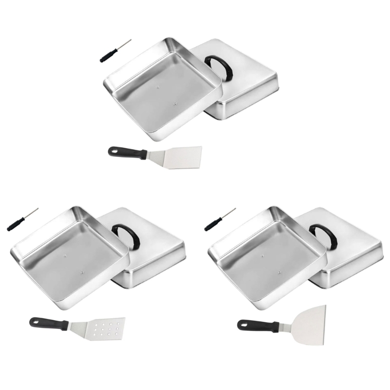 Camping Cooking Flat Top - غطاء مربع XX9B بمقبض علوي للإذابة