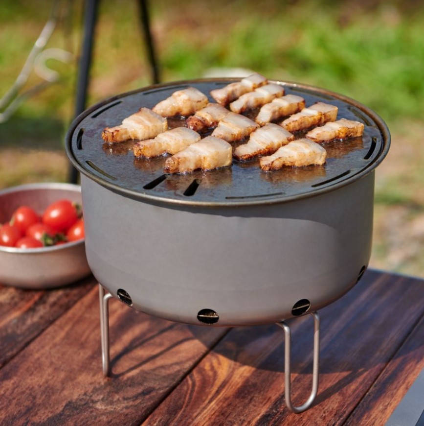 Camping Cooking Flat Top - في الهواء الطلق التيتانيوم المحمولة شقة