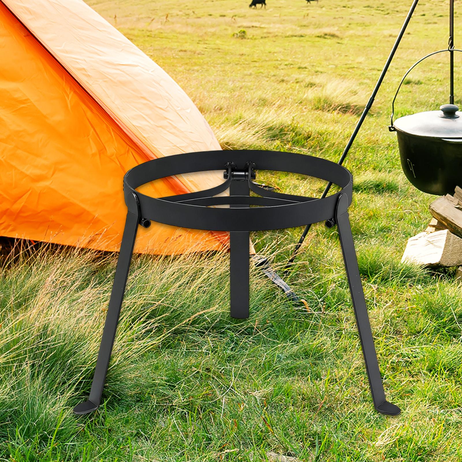 Camping Hiking Cooking - حامل طهي قابل للطي من الحديد