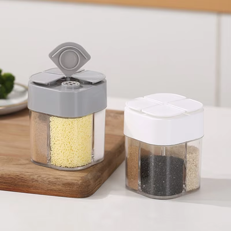 Camping Cooking Container - حاويات توابل بلاستيكية 4 في 1