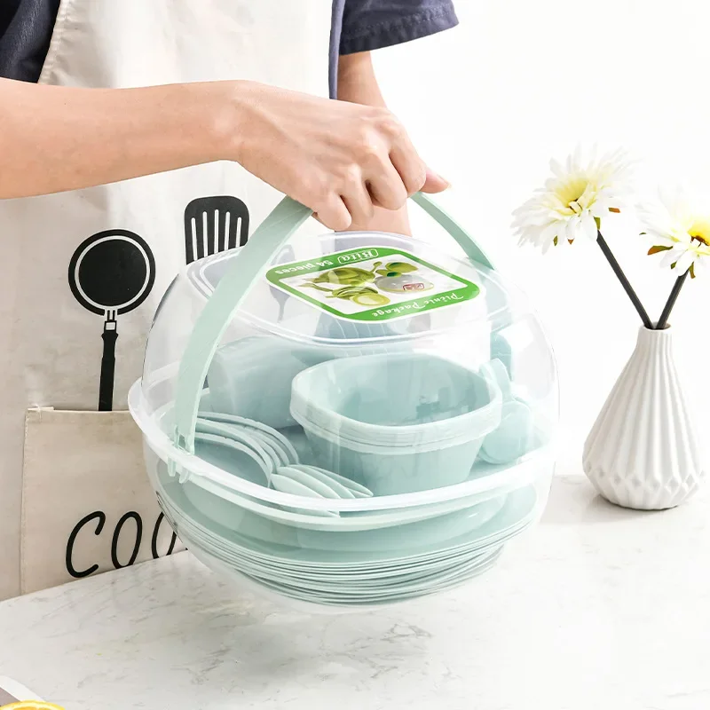 طقم أدوات مائدة بلاستيكية محمو - مراجعة Camping Cooking Dining Set وسعره