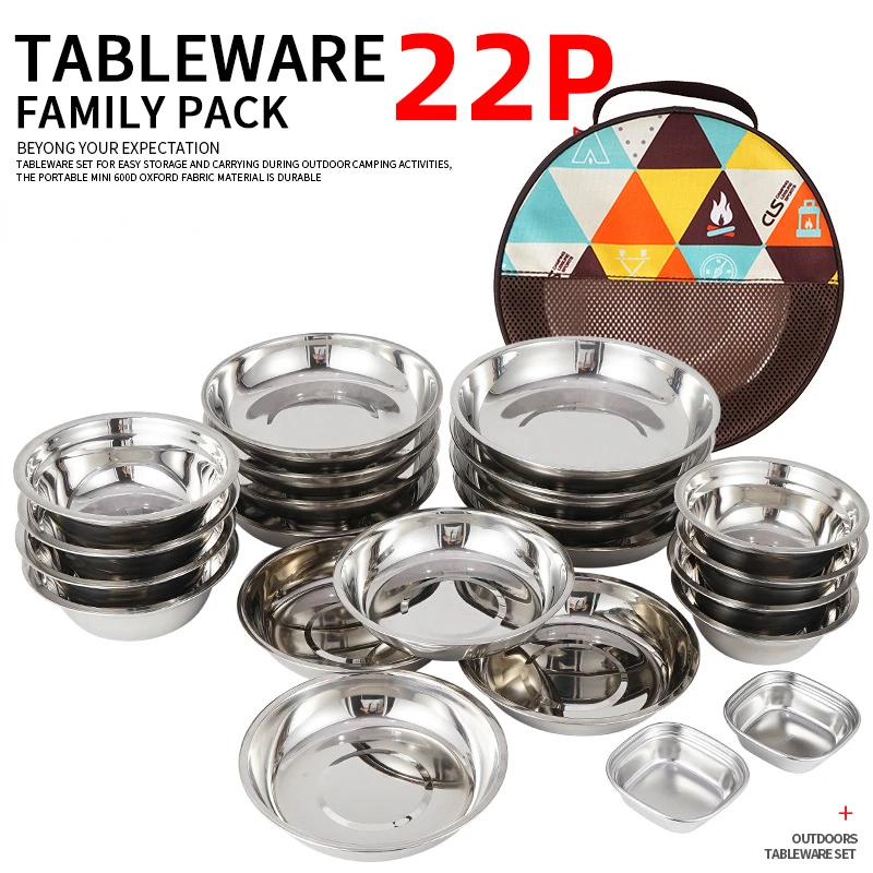 طقم أطباق طعام للتخييم مكون من - مراجعة Camping Cooking Dining Set وسعره