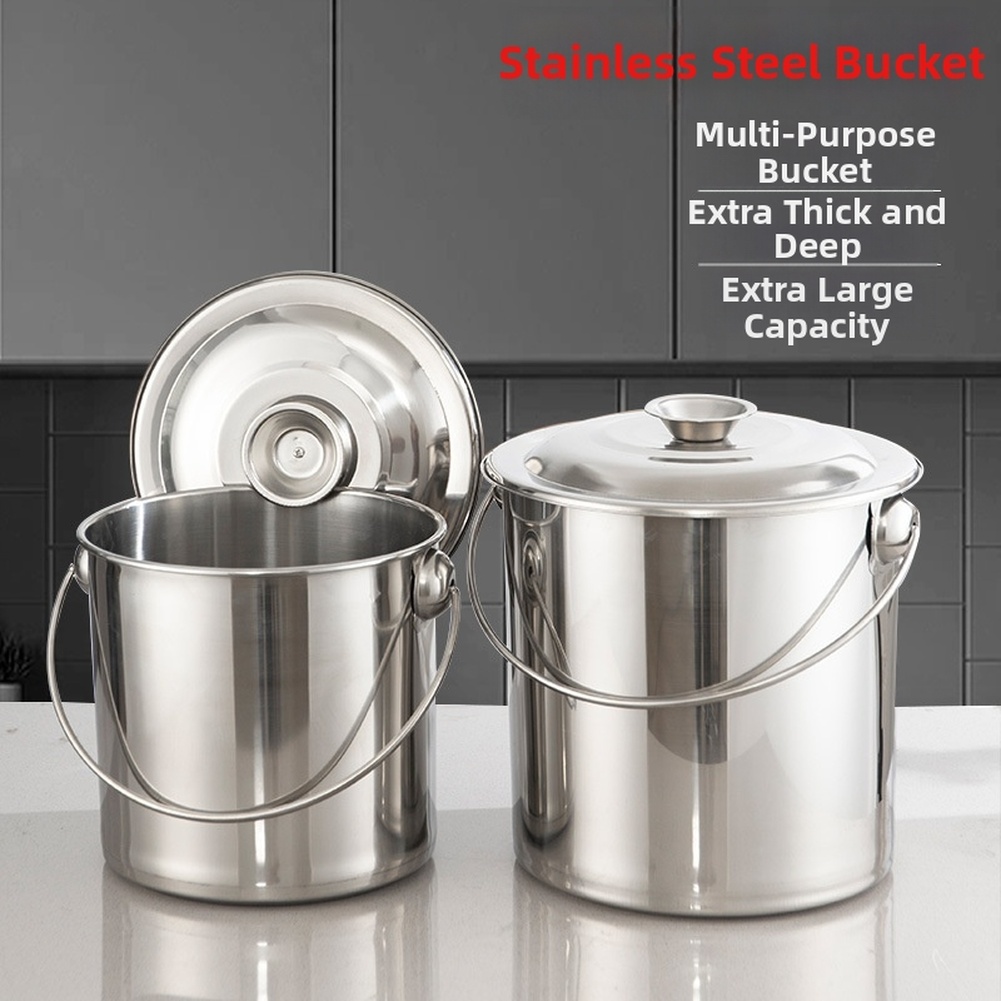 /دلو من الفولاذ المقاوم للصدأ  - مراجعة Camping Cooking Container وسعره