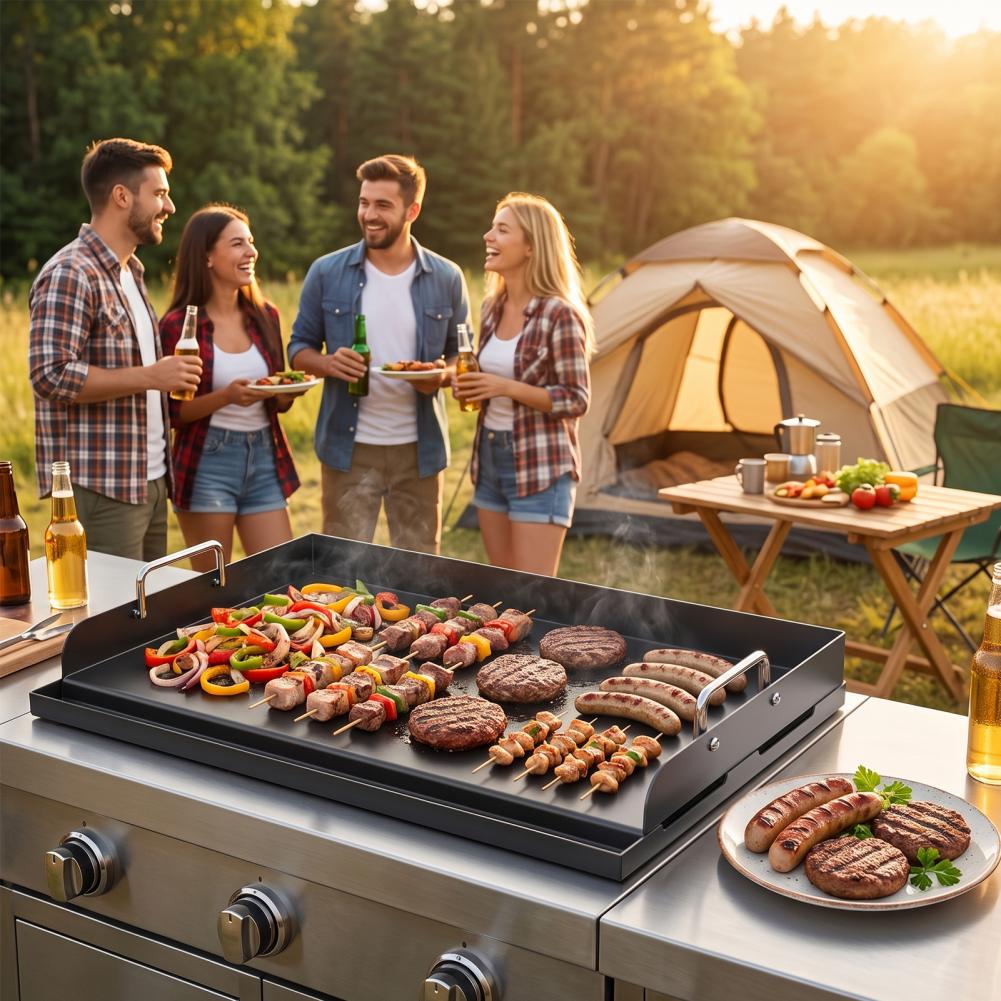 مقلاة خبز سميكة من الحديد الزه - مراجعة Camping Cooking Flat Top وسعره