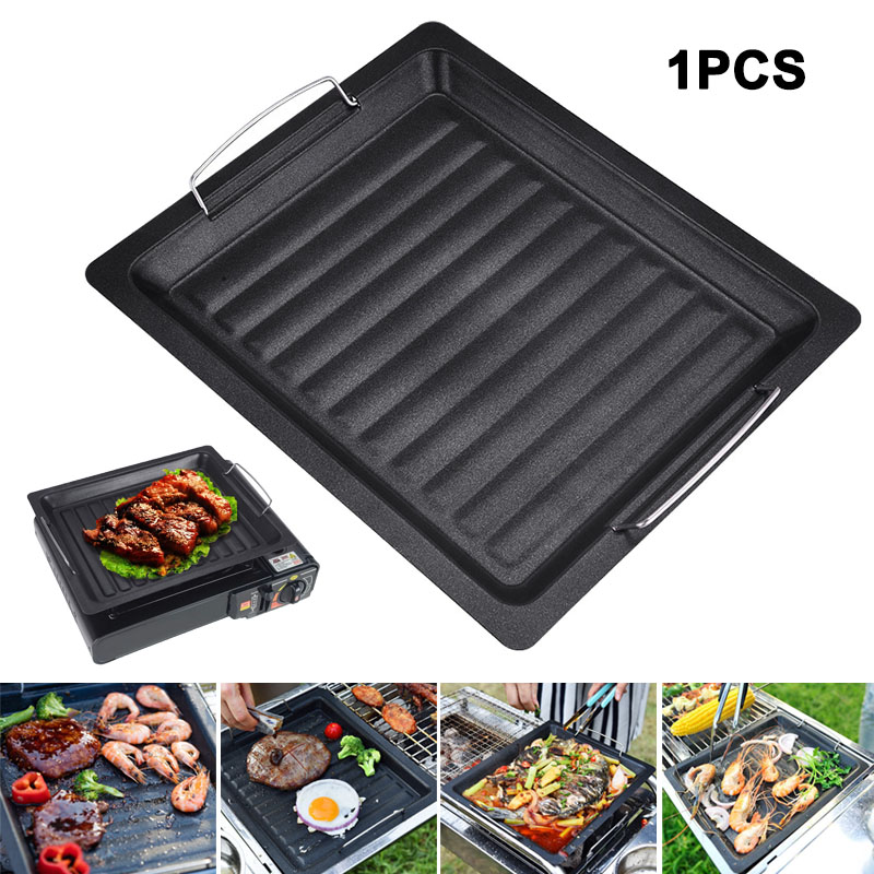 مقلاة شواء مربعة سميكة للاستخد - مراجعة Camping Hiking Cooking وسعره