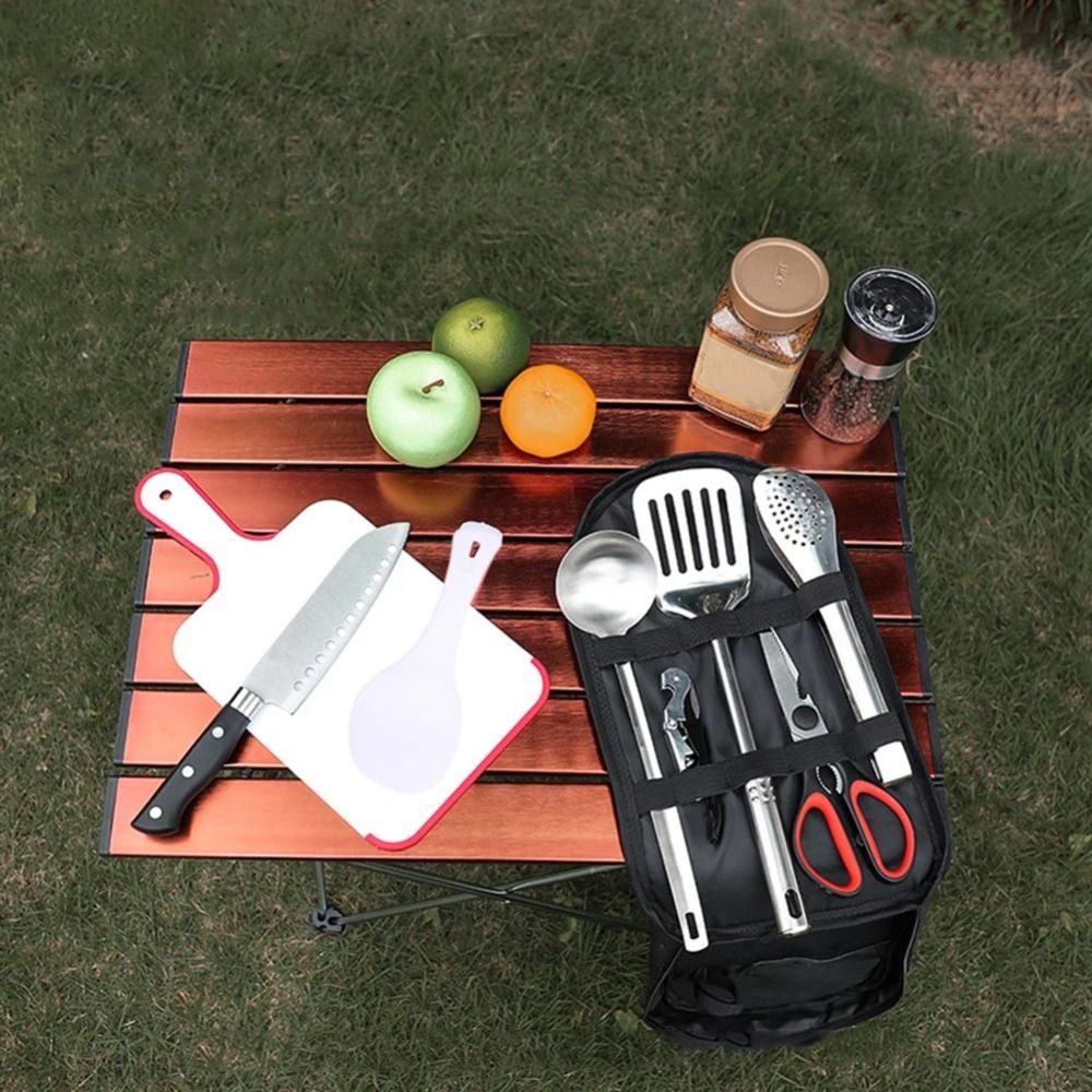 2024 نزهة مجموعة أواني حقيبة ا - مراجعة Camping Cooking Organizer وسعره