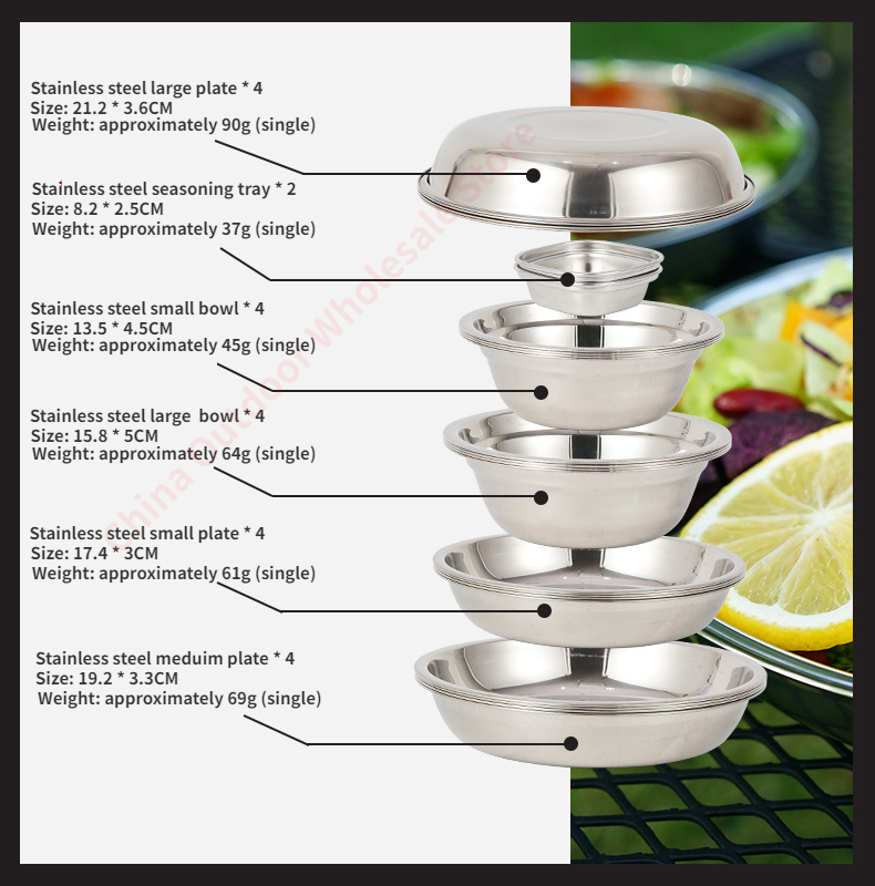 مجموعة أطباق طعام محمولة للطهي - مراجعة Camping Cooking Dining Set وسعره