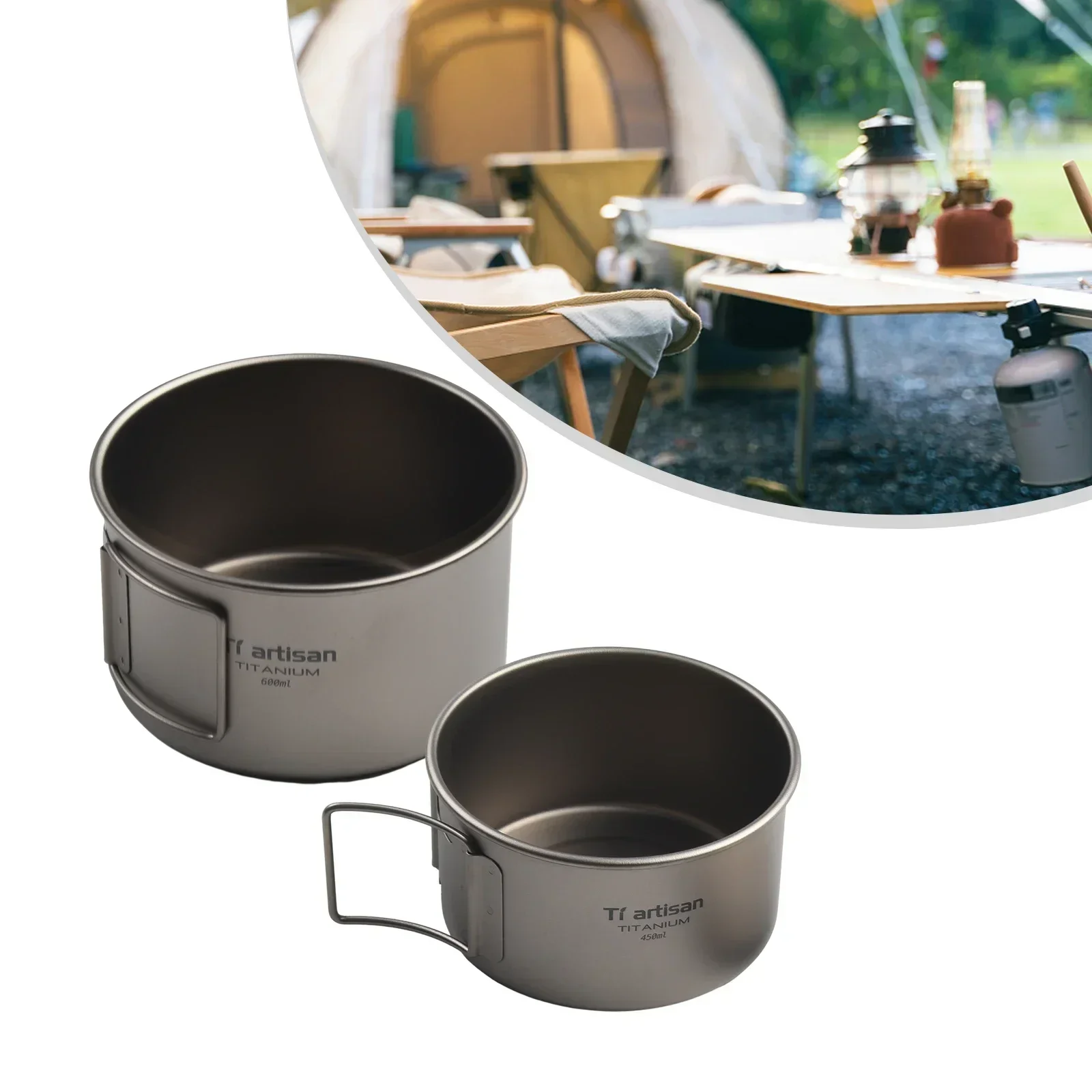 وعاء التيتانيوم مع مقبض قابل ل - مراجعة Camping Cooking Container وسعره