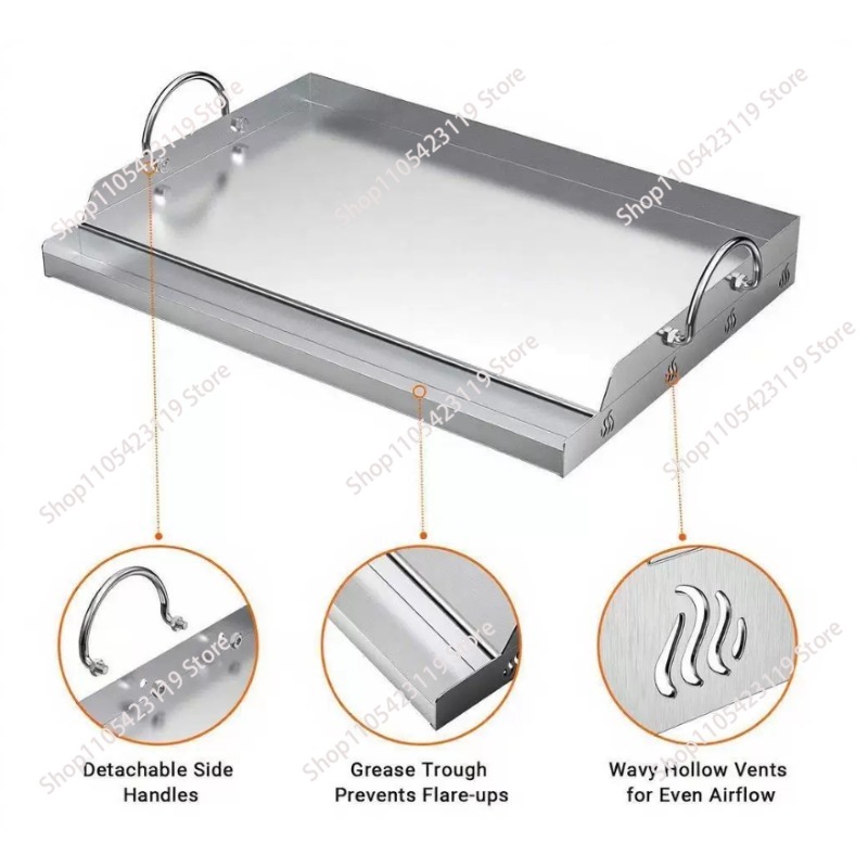 لوح شواء مسطح من الستانلس ستيل - مراجعة Camping Cooking Flat Top وسعره