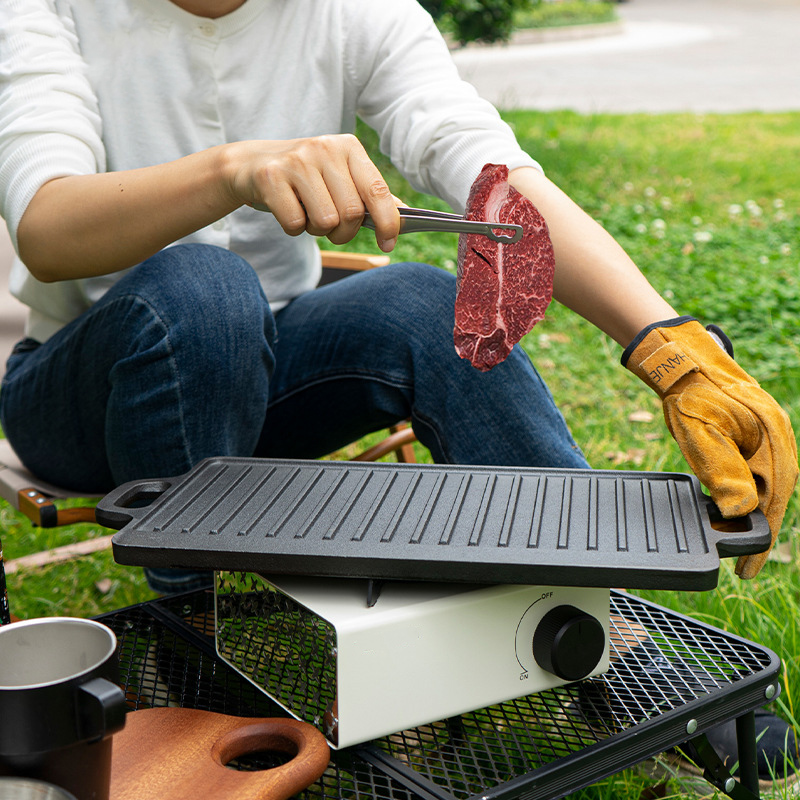 مقلاة شواء مزدوجة الجوانب من ا - مراجعة Camping Cooking Flat Top وسعره