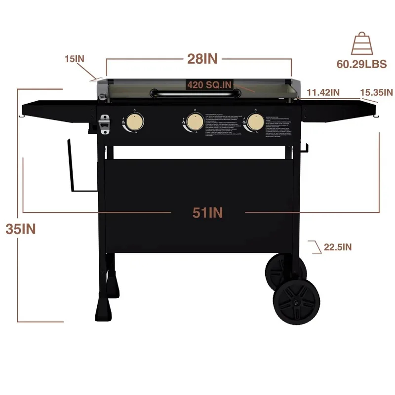 محطة طهي خارجية متنقلة ذات سطح - مراجعة Camping Cooking Flat Top وسعره